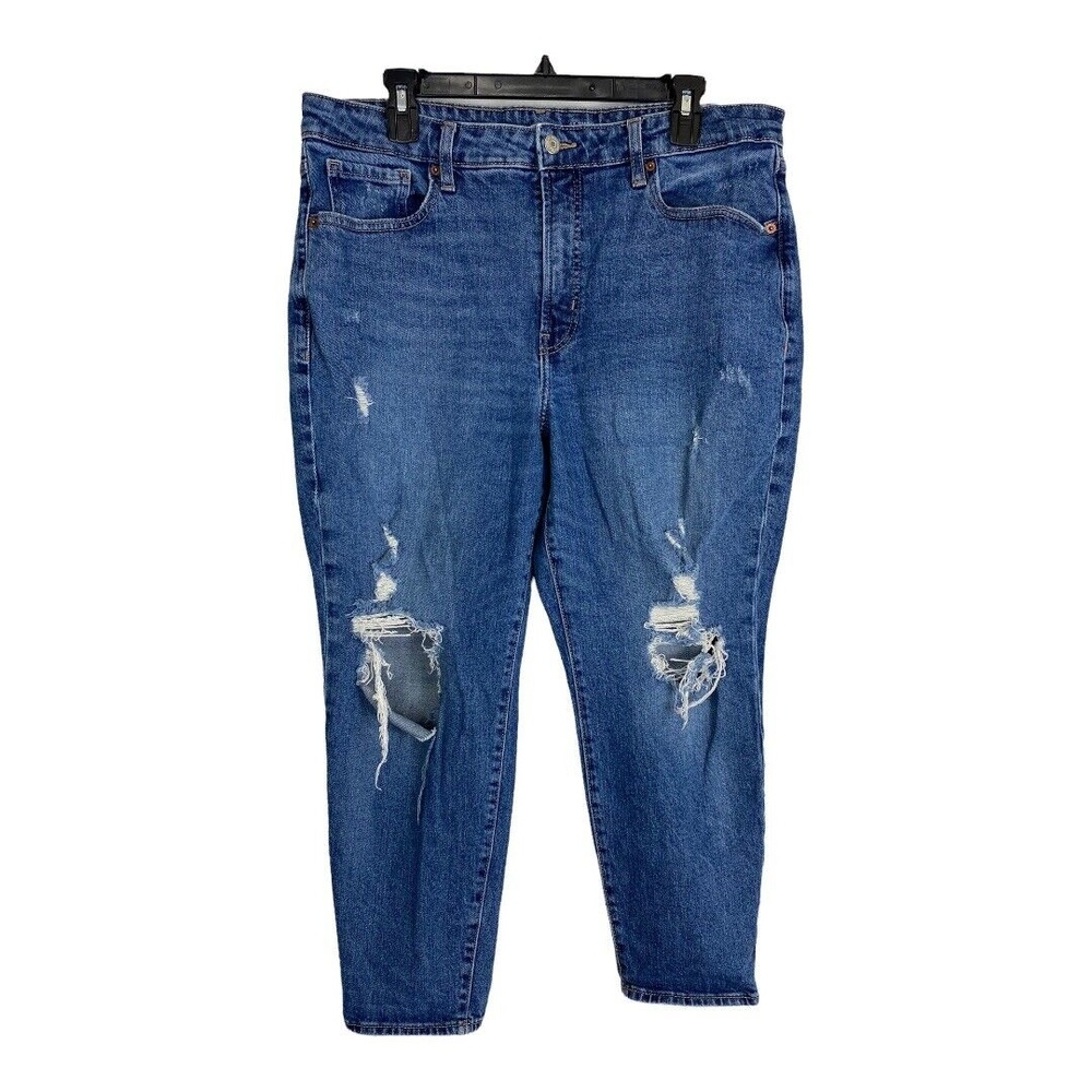 Old Navy Womens Jeans Size 16 Petite Og Straight Distressed